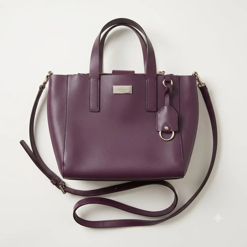 Kate Spade Office Siren Minimalist Preppy Leather Putnam Drive Small Nelle Tote